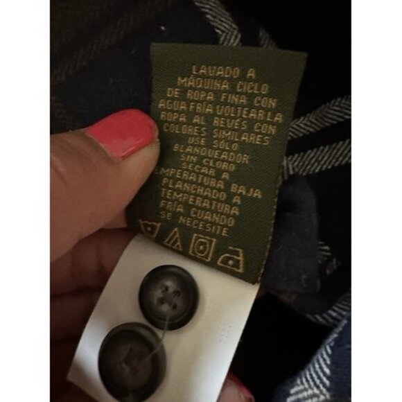 Anchorage Expedition Flannel Shirt Mens Large Blue Plaid Long Sleeve Button Up - Picture 10 of 13